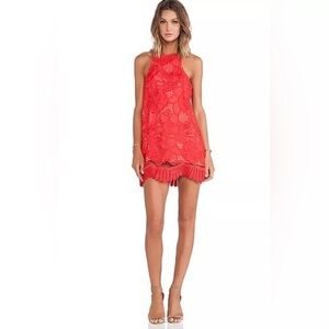 Lovers & Friends Red Caspian Shift Dress Women’s Sz Small